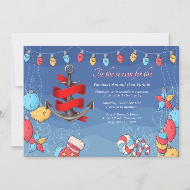 Convite para Desfile de Barcos de Natal (Frente)