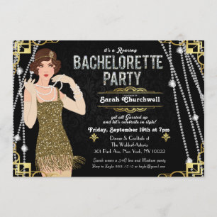 Convite para despedida de solteira Great Gatsby Fl
