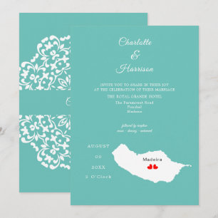 Convite para Destino de Casamento Madeira