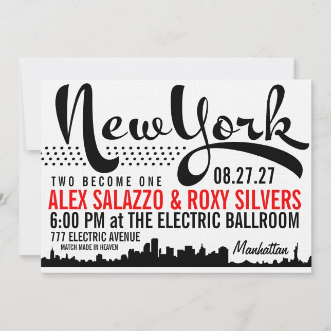 Convite para Destino de NOVA IORQUE (Frente)