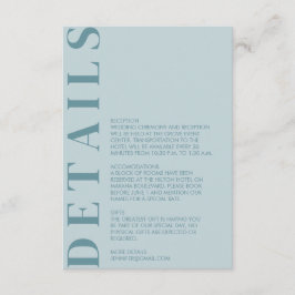 Convite para Detalhes de Casamento Mínimo