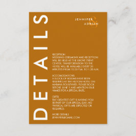 Convite para Detalhes de Casamento Mínimo