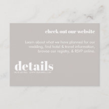 Convite para Detalhes de Casamento Mínimo