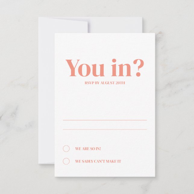 Convite para Detalhes de Casamento Mínimo (Frente)