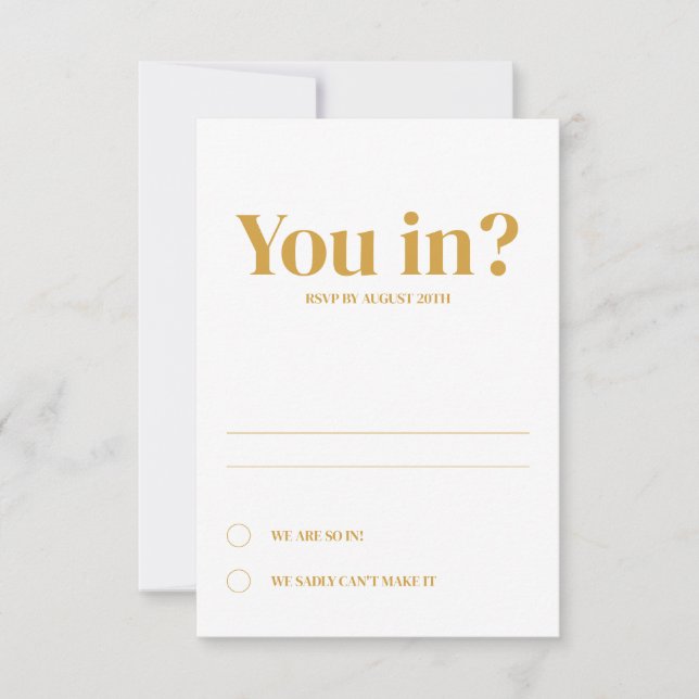 Convite para Detalhes de Casamento Mínimo (Frente)