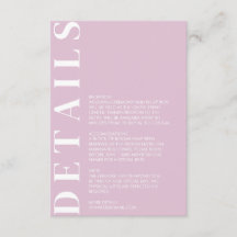 Convite para Detalhes de Casamento Mínimo