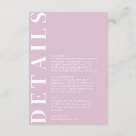 Convite para Detalhes de Casamento Mínimo