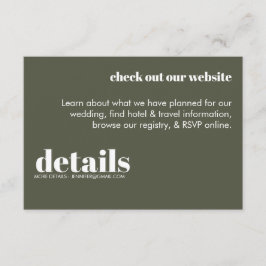 Convite para Detalhes de Casamento Mínimo