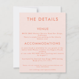 Convite para Detalhes do Casamento Teal Mínimo