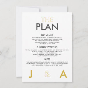 Convite para Detalhes Mínimos de Casamento de Duo