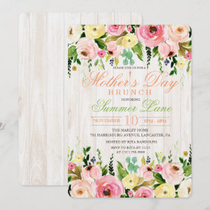 Convite para Dia de as mães Brunch