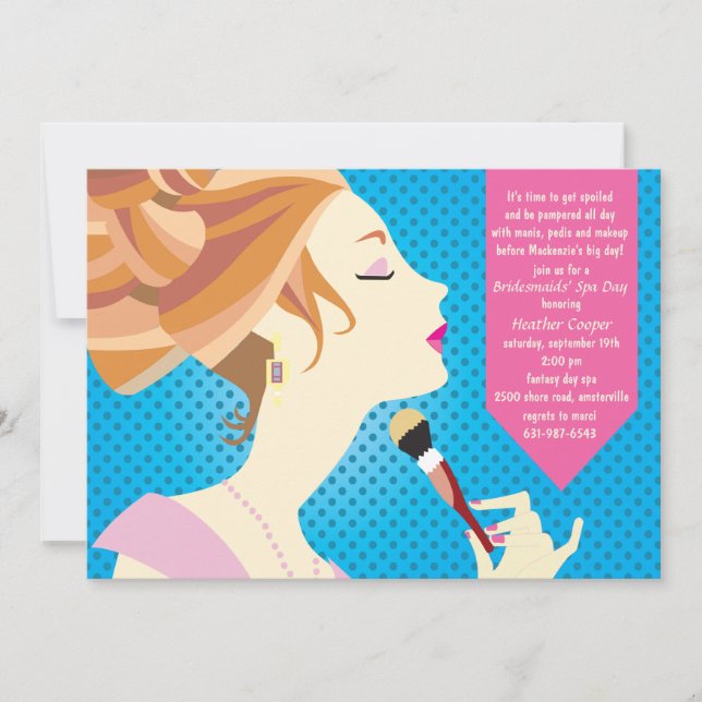 Convite para Dia de Beleza Spa (Frente)