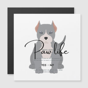 Convite para dia de brincadeira do pit bull
