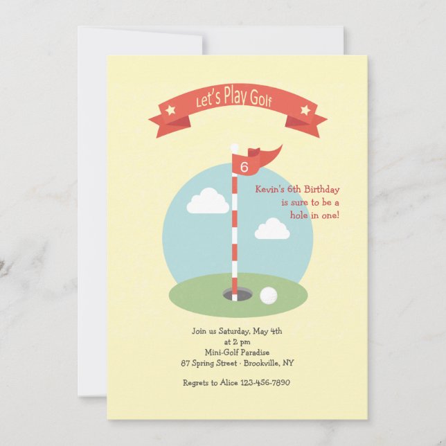 Convite para Dia de Golfe (Frente)
