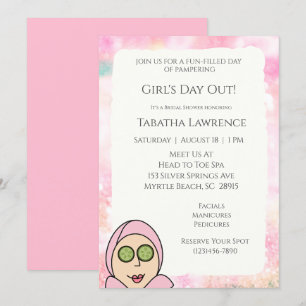 Convite para Dia de Spa das Meninas
