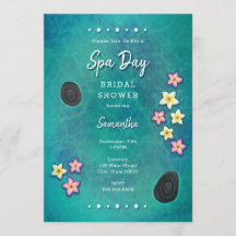 Convite para Dia de Spa de Flores Flutuantes