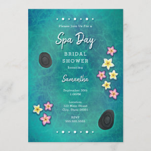 Convite para Dia de Spa de Flores Flutuantes