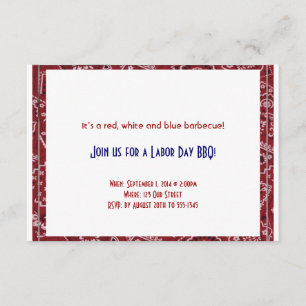 Convite para Dia do Trabalhador de Quadro Bandana 