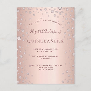 Convite para diamantes de ouro do partido Quincean