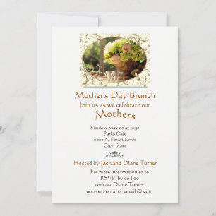 Convite para Dias de as mães de Creme Elegante Bru