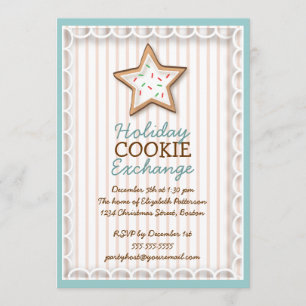 Convite para doces de férias de cookie de Natal