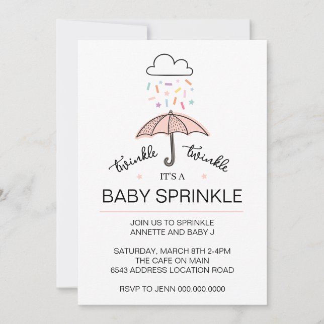 Convite para download de sprinkle bebê borboleta c (Frente)