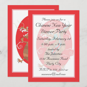 Convite para Dragão Chinês