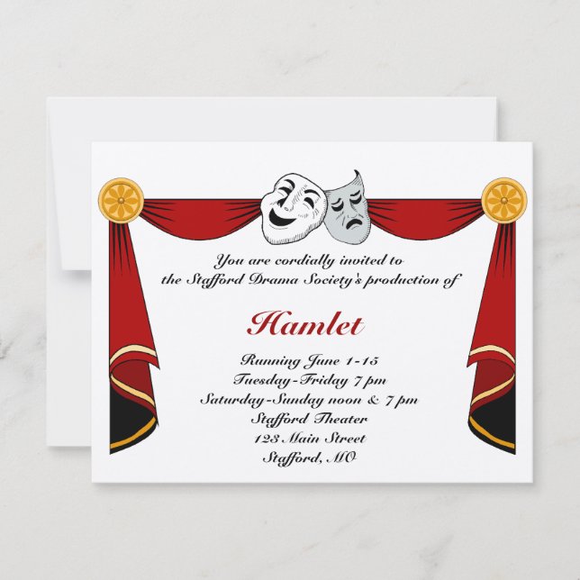 Convite para Drama e Teatro (Frente)