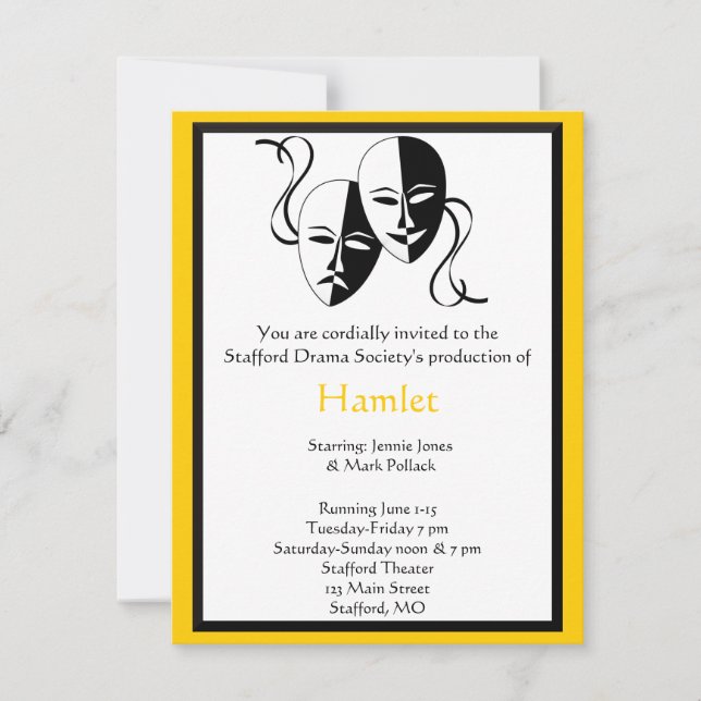 Convite para Drama e Teatro (Frente)