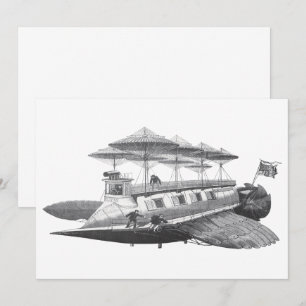 Convite para Eclipse de Dirigível de Ficção Cientí