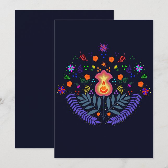 Convite para El Día de Muertos (Frente/Verso)