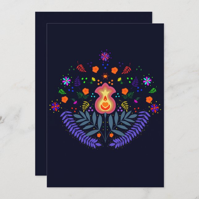 Convite para El Día de Muertos (Frente/Verso)