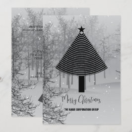 Convite para empresas da árvore de Natal abstrato