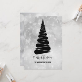 Convite para empresas da árvore de Natal abstrato