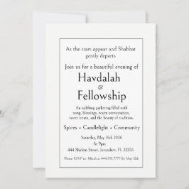 Convite para Encontro de Havdalah, Modernidade Min