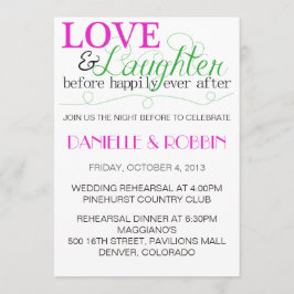 Convite para ensaio de amor e riso