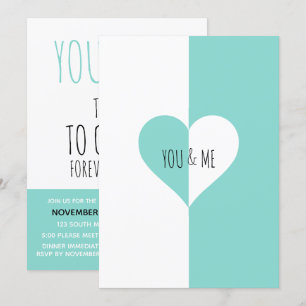 Convite para ensaio de azul-lacrimejo para o Suite