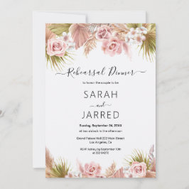 Convite para ensaio de borda floral de Boho