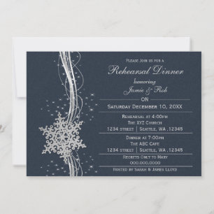 Convite para ensaio de casamento com flocos de nev