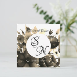 Convite para ensaio de casamento de Buquês Dourado