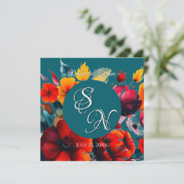 Convite para ensaio de casamento de Buquês lacrimo