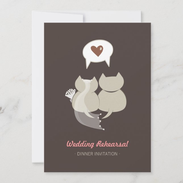 Convite para Ensaios do Casamento de Gatos de Dese (Frente)