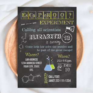 Convite para Escape Room do Laboratório de Ciência