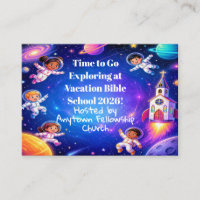 Convite para Escola Bíblica de Férias Explorando a