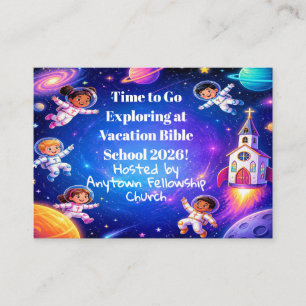 Convite para Escola Bíblica de Férias Explorando a