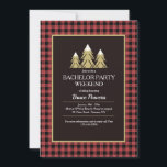 Convite para Esqui de Festa de Bachelor<br><div class="desc">Uma despedida de solteiro, fim de semana de esqui, convite com um fundo de xadrez vermelha e preta de búfalo e três ouros, com capa de neve, árvores.Vetores de Natal por Vecteezy). () A placa é fácil de personalizar com o seu texto, fonte, cor da fonte, opções de forma de...</div>