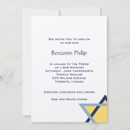 Convite para Estrela Azul Amarela Judaica