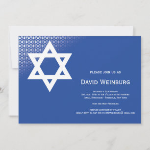 Convite para Estrela do Bar Azul de David Mitzvah