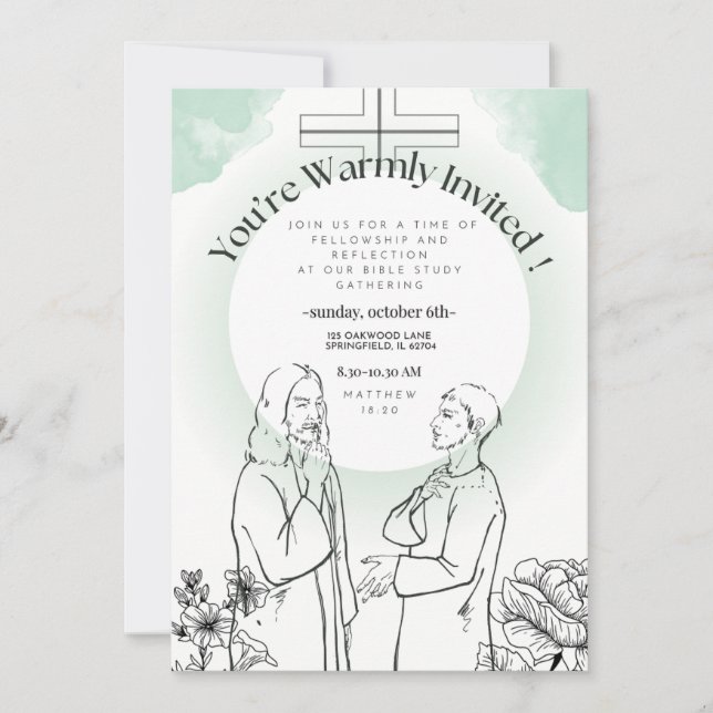 Convite para Estudo de Bíblia Versa para bíblias E (Frente)