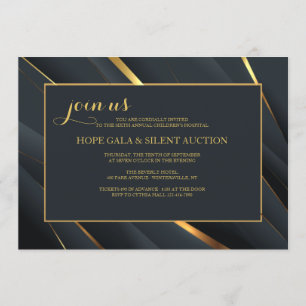 Convite para Evento de Apoio Elegante